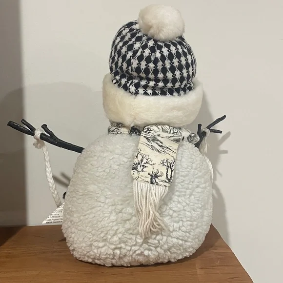 Cozy Snowman Holiday Decor with Black and White Accents vintage - Picture 3 of 10